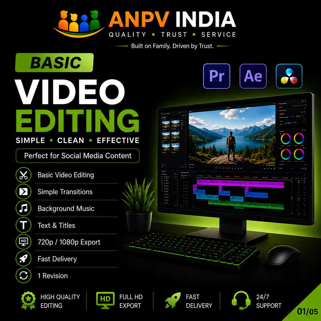 PROFESSIONAL VIDEO EDITING (BASIC)