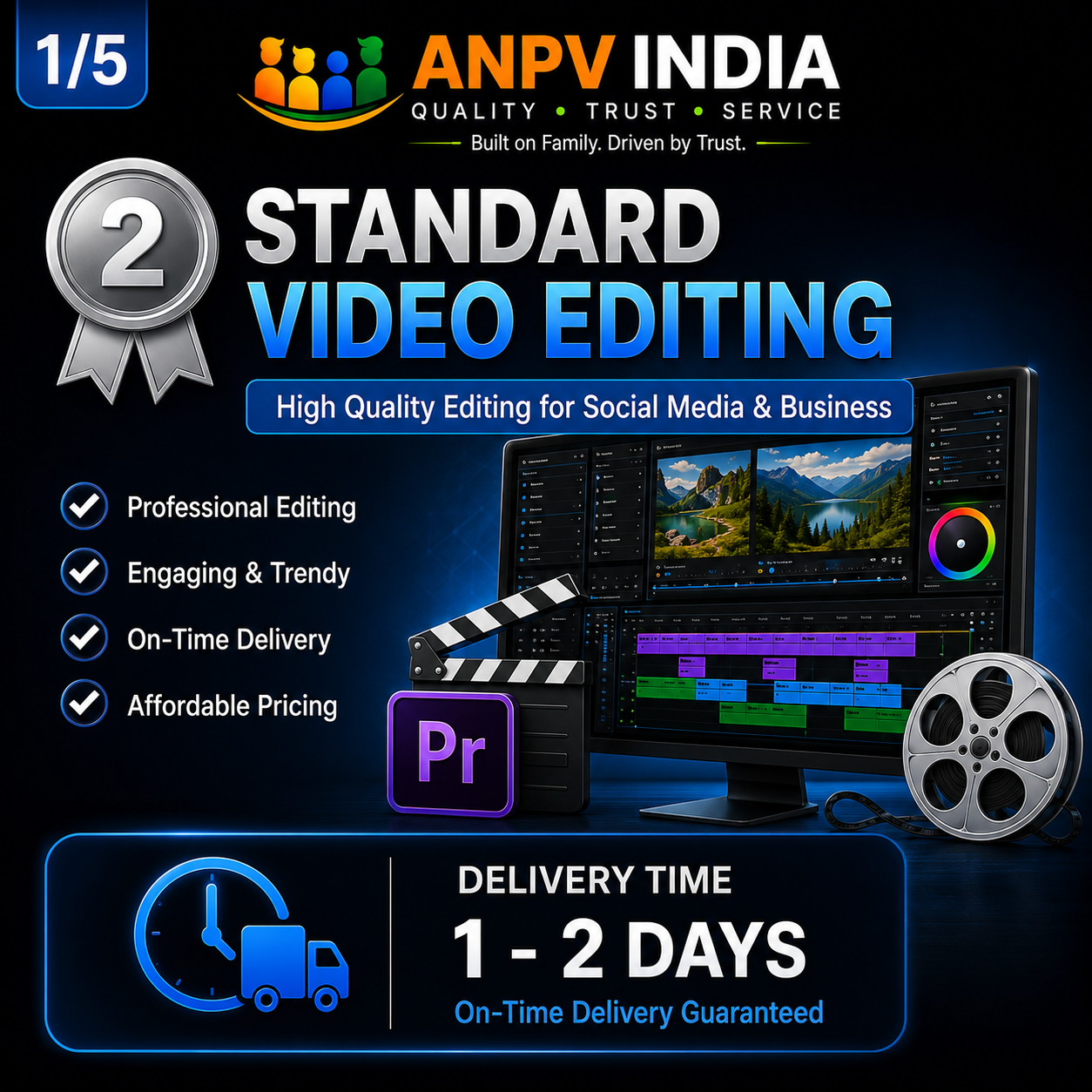 PROFESSIONAL VIDEO EDITING  (STANDARD)
